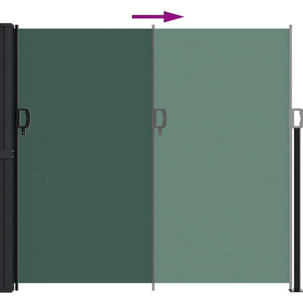MAISON EXCLUSIVE - Auvent latéral rétractable vert foncé 180x600 cm