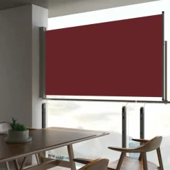 MAISON EXCLUSIVE - Auvent latéral rétractable de patio 160x300 cm rouge