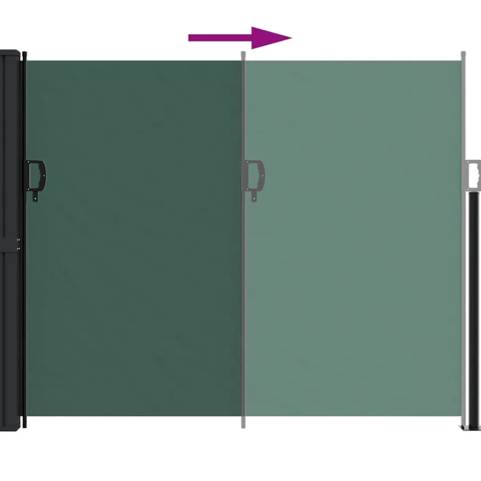 MAISON EXCLUSIVE - Auvent latéral rétractable vert foncé 170x300 cm