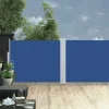 MAISON EXCLUSIVE - Auvent latéral rétractable de patio 170x1200 cm bleu