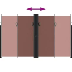 MAISON EXCLUSIVE - Auvent latéral rétractable marron 200x1200 cm