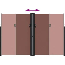 MAISON EXCLUSIVE - Auvent latéral rétractable marron 220x1200 cm