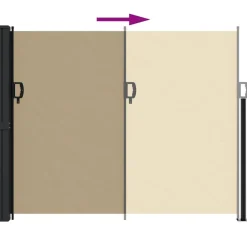 MAISON EXCLUSIVE - Auvent latéral rétractable beige 170x300 cm