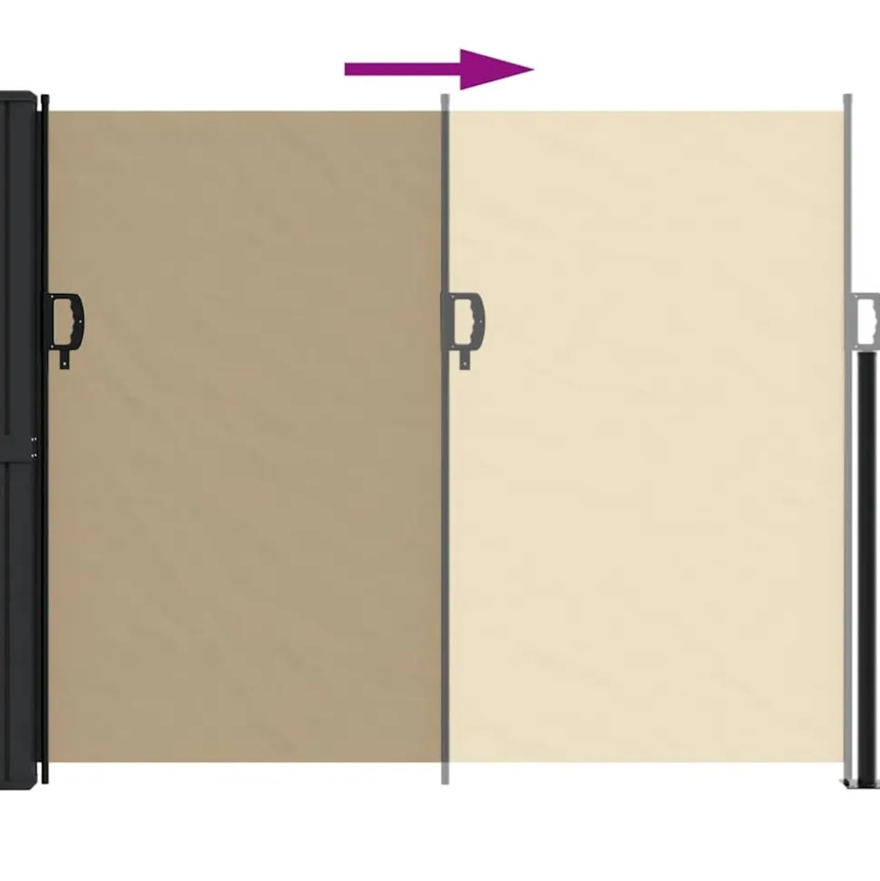 MAISON EXCLUSIVE - Auvent latéral rétractable beige 170x300 cm