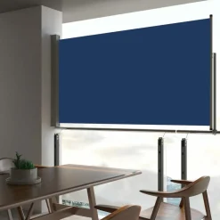MAISON EXCLUSIVE - Auvent latéral rétractable de patio 160x300 cm bleu
