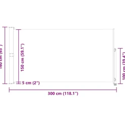 MAISON EXCLUSIVE - Auvent latéral rétractable de patio 160x300 cm bleu