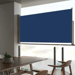 MAISON EXCLUSIVE - Auvent latéral rétractable de patio 80x300 cm bleu