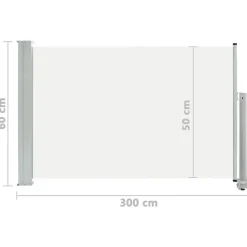 MAISON EXCLUSIVE - Auvent latéral rétractable de patio 60x300 cm crème