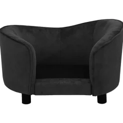 MAISON EXCLUSIVE - Canapé pour chien noir 69x49x40 cm peluche