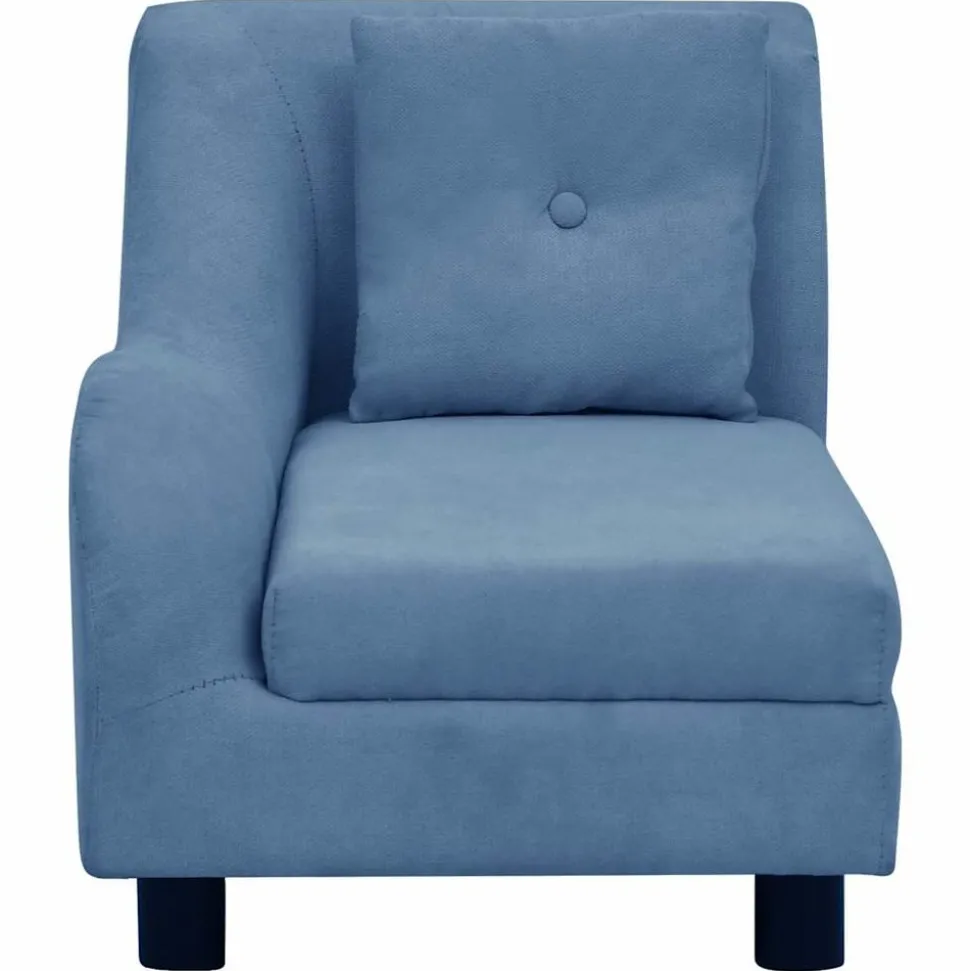 MAISON EXCLUSIVE - Canapé pour chien avec oreiller bleu 83x44x44 cm peluche