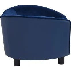 MAISON EXCLUSIVE - Canapé pour chien bleu 69x49x40 cm peluche et similicuir