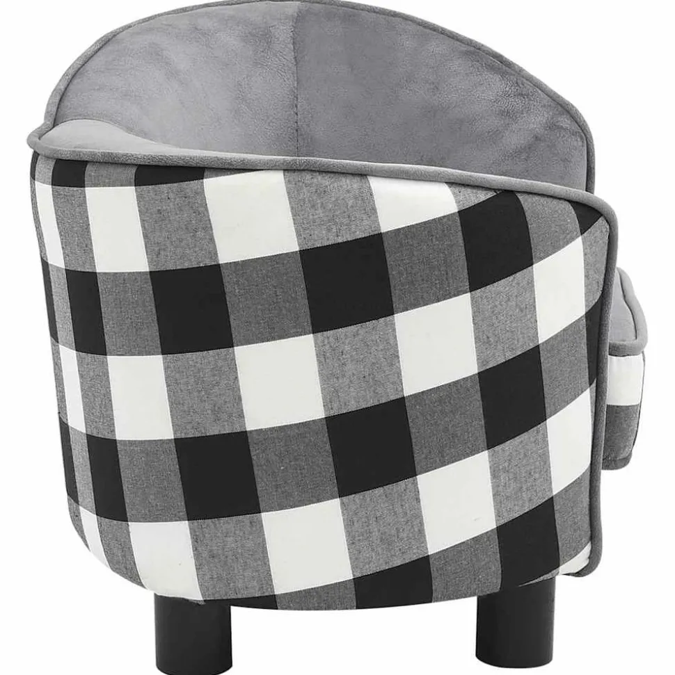 MAISON EXCLUSIVE - Canapé pour chien gris 68x38x38 cm peluche