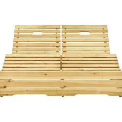 MAISON EXCLUSIVE - Chaise longue double avec coussins bois de pin imprégné