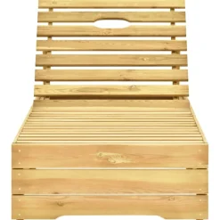 MAISON EXCLUSIVE - Chaise longue avec coussin gris bois de pin imprégné