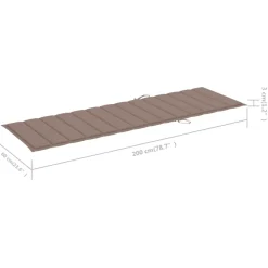 MAISON EXCLUSIVE - Chaise longue de jardin 2 places avec coussins acacia solide