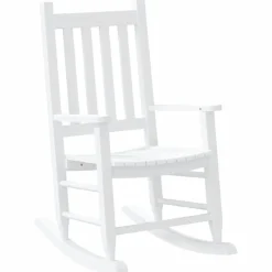 MAISON EXCLUSIVE - Chaise à bascule enfants blanc bois de peuplier massif