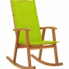 MAISON EXCLUSIVE - Chaise à bascule avec coussins bois d'acacia massif