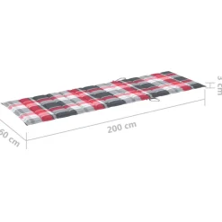 MAISON EXCLUSIVE - Chaise longue de jardin 2 places avec coussins acacia solide
