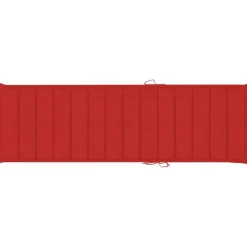 MAISON EXCLUSIVE - Chaise longue avec coussin rouge bois de pin imprégné