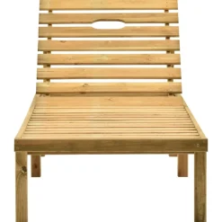 MAISON EXCLUSIVE - Chaise longue avec coussin bordeaux bois de pin imprégné