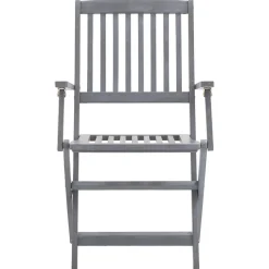 MAISON EXCLUSIVE - Chaises pliables d'extérieur lot de 4 et coussins bois d'acacia