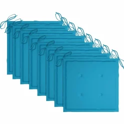 MAISON EXCLUSIVE - Chaises de jardin empilables avec coussins lot de 8 teck solide