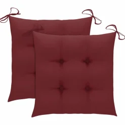 MAISON EXCLUSIVE - Chaises pliables d'extérieur lot de 2 et coussins bois d'acacia