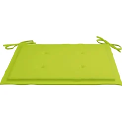 MAISON EXCLUSIVE - Chaises de jardin lot de 2 avec coussins vert vif bois de teck