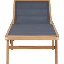 MAISON EXCLUSIVE - Chaises longues pliables et roulettes lot de 2 teck textilène