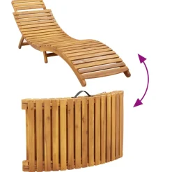 MAISON EXCLUSIVE - Chaises longues avec coussins lot de 2 beige bois massif acacia