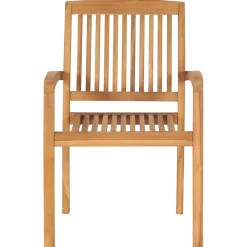 MAISON EXCLUSIVE - Chaises de jardin empilables 6 pcs bois de teck solide