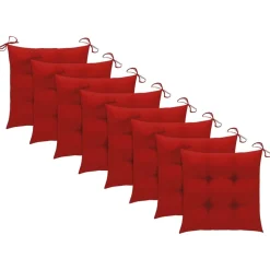 MAISON EXCLUSIVE - Chaises de jardin empilables avec coussins lot de 8 teck solide