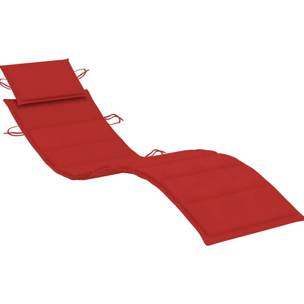MAISON EXCLUSIVE - Chaises longues lot de 2 avec table et coussins acacia solide