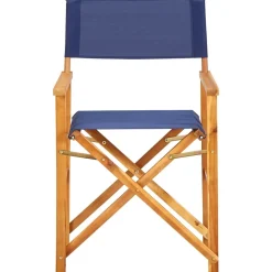 MAISON EXCLUSIVE - Chaises de metteur en scène lot de 2 bois massif d'acacia bleu