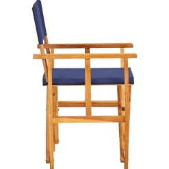 MAISON EXCLUSIVE - Chaises de metteur en scène lot de 2 bois massif d'acacia bleu
