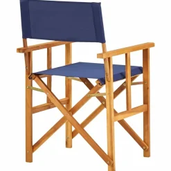 MAISON EXCLUSIVE - Chaises de metteur en scène lot de 2 bois massif d'acacia bleu