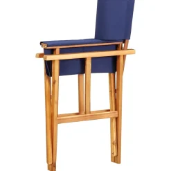 MAISON EXCLUSIVE - Chaises de metteur en scène lot de 2 bois massif d'acacia bleu