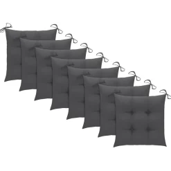 MAISON EXCLUSIVE - Chaises de jardin empilables avec coussins lot de 8 teck solide