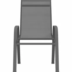 MAISON EXCLUSIVE - Chaises empilables de jardin lot de 6 gris tissu textilène