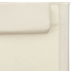 MAISON EXCLUSIVE - Chaises longues textilène lot de 2 crème et gris