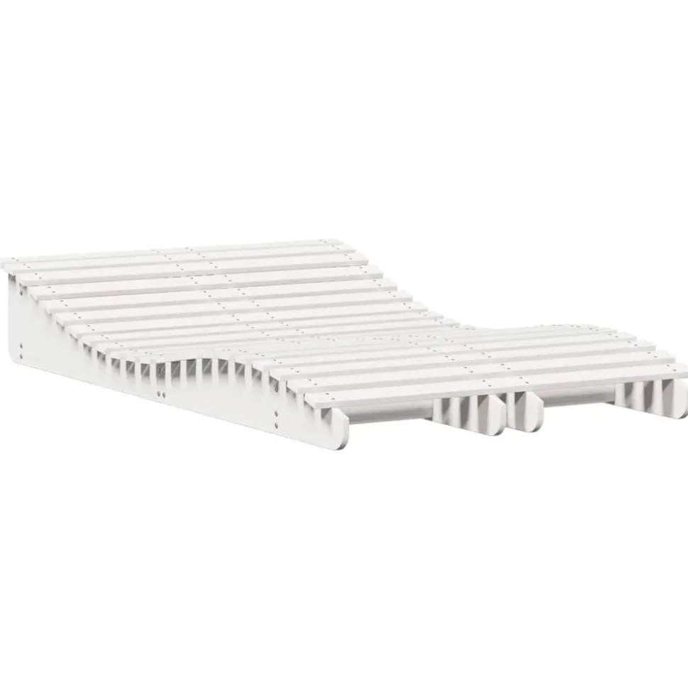MAISON EXCLUSIVE - Chaises longues lot de 2 blanc 205x60x31,5cm bois massif de pin