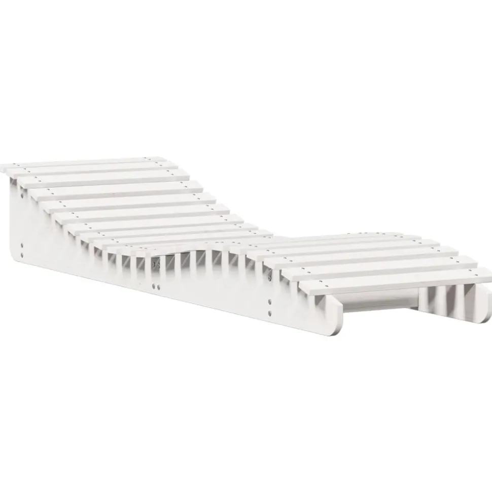 MAISON EXCLUSIVE - Chaises longues lot de 2 blanc 205x60x31,5cm bois massif de pin