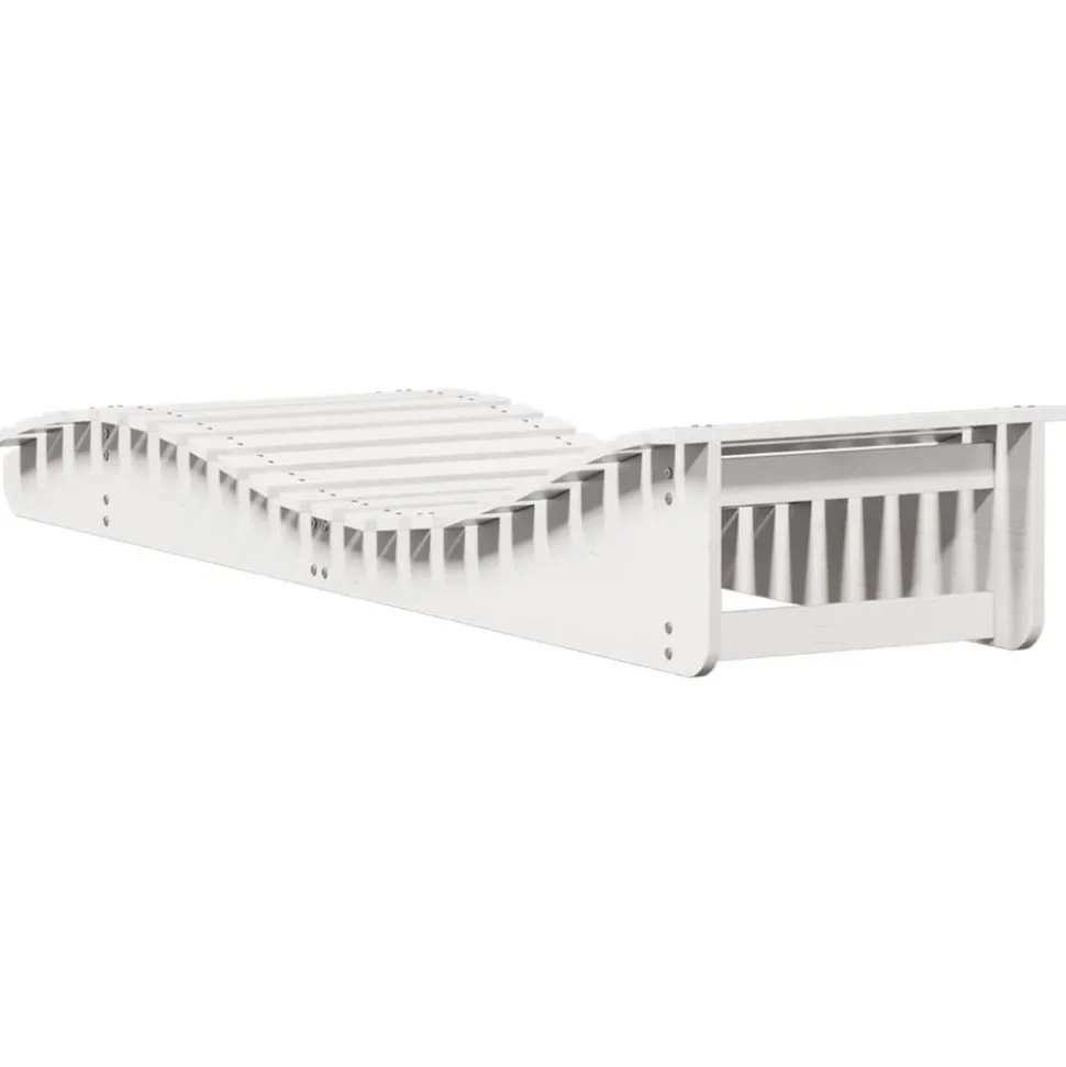 MAISON EXCLUSIVE - Chaises longues lot de 2 blanc 205x60x31,5cm bois massif de pin