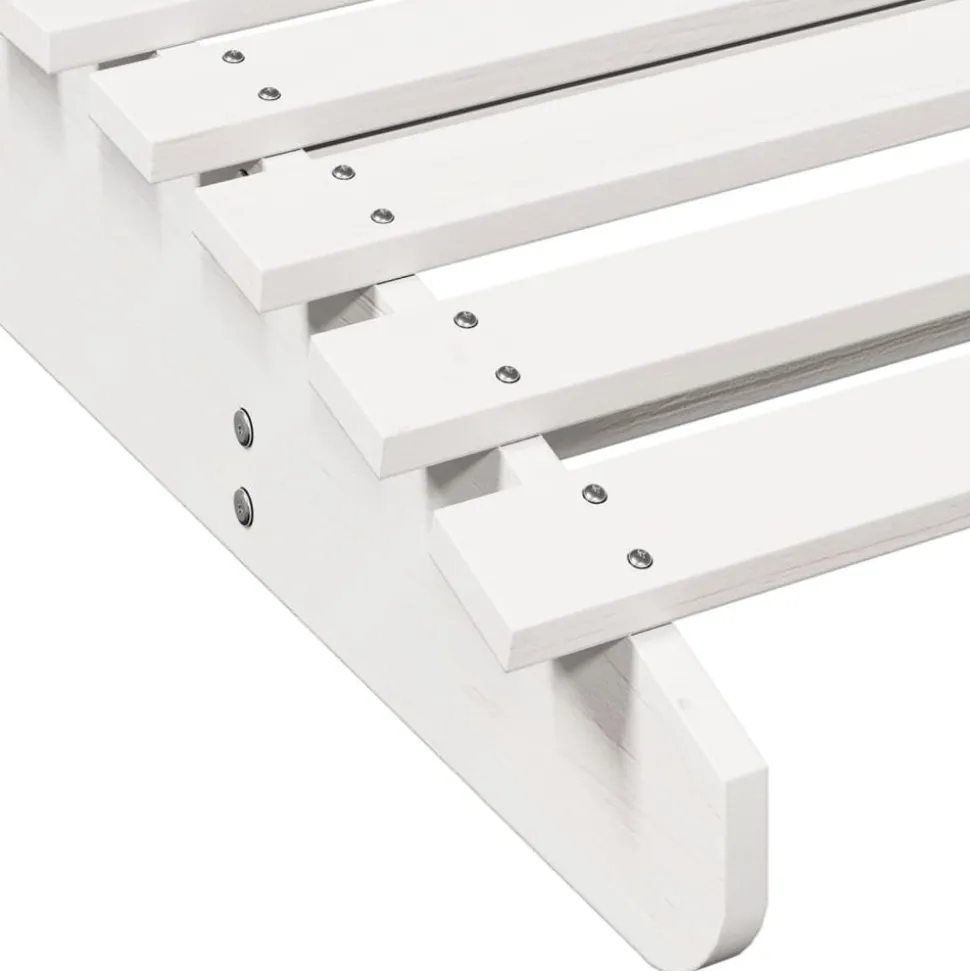 MAISON EXCLUSIVE - Chaises longues lot de 2 blanc 205x60x31,5cm bois massif de pin