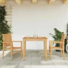 MAISON EXCLUSIVE - Chaises de jardin empilables lot de 2 56,5x57,5x91 cm bois teck