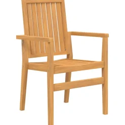MAISON EXCLUSIVE - Chaises de jardin empilables lot de 2 56,5x57,5x91 cm bois teck