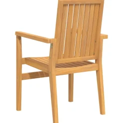 MAISON EXCLUSIVE - Chaises de jardin empilables lot de 2 56,5x57,5x91 cm bois teck