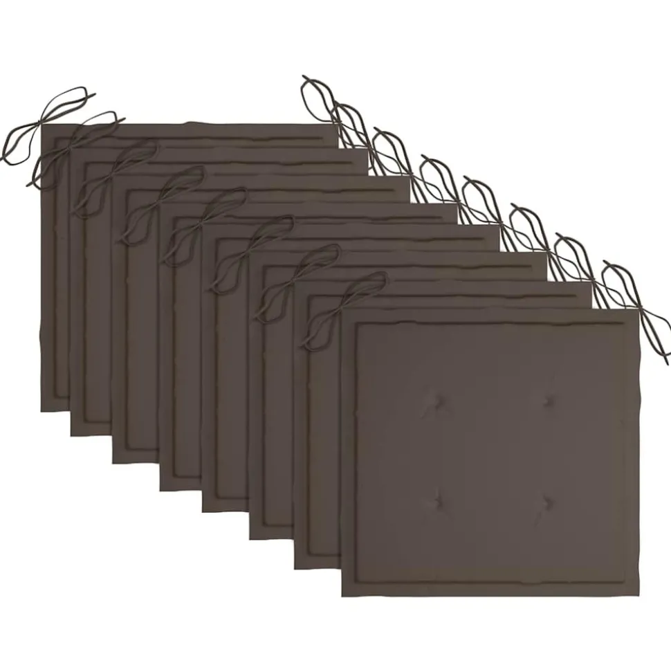 MAISON EXCLUSIVE - Chaises pliables de jardin avec coussins lot de 8 teck solide