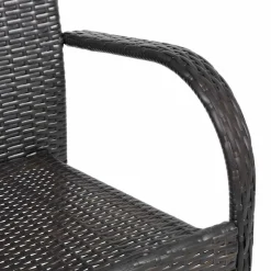 MAISON EXCLUSIVE - Chaises empilables d'extérieur lot de 2 résine tressée marron