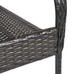 MAISON EXCLUSIVE - Chaises empilables d'extérieur lot de 2 résine tressée marron